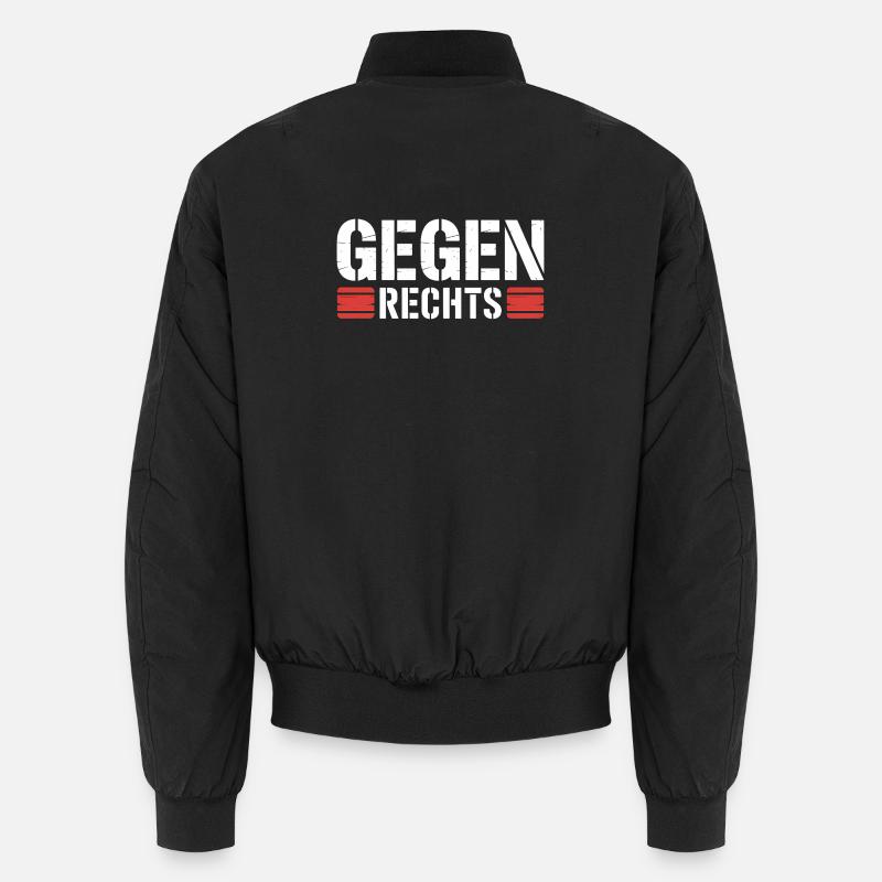 Against the Right - Funny Antifa Slogan Unisex Bomber Jacket