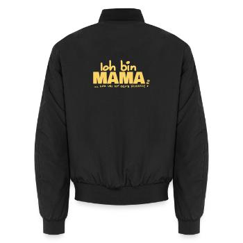 Ich bin Mama Mutterschaft Statement - Unisex Bomberjacke - Schwarz - Hinten - AI Model Male 185 light (185cm)