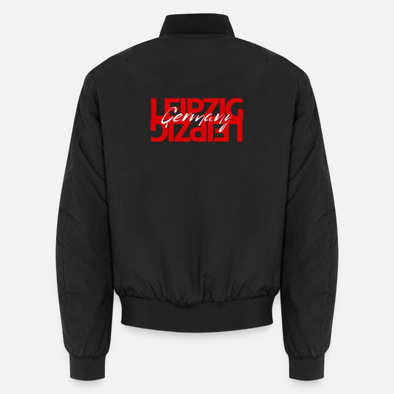 Leipzig Germany Wortkunst - Unisex Bomberjacke - Schwarz