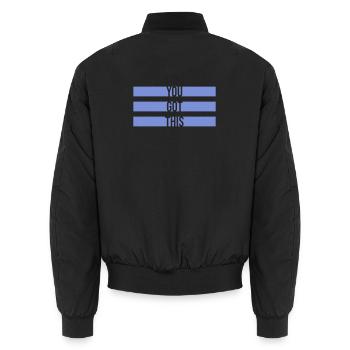 You Got This Motivierend Inspirierend Spruch Zitat - Unisex Bomberjacke - Schwarz - Hinten - AI Model Male 185 light (185cm)