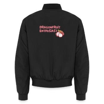 Drachenfrucht Enthusiast - Unisex Bomberjacke - Schwarz - Hinten - AI Model Male 185 light (185cm)