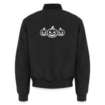 Kürbis Halloween - Unisex Bomberjacke - Schwarz - Hinten - AI Model Male 185 light (185cm)