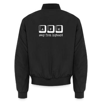 AFK weg von der Tastatur - Unisex Bomberjacke - Schwarz - Hinten - AI Model Male 185 light (185cm)