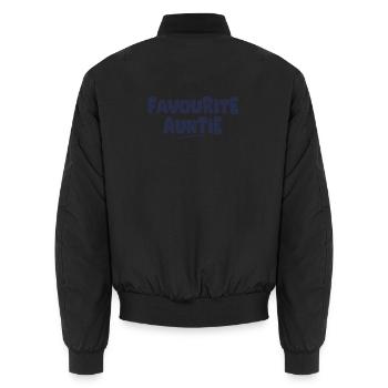 Lieblingsgeschenk der Tante - Unisex Bomberjacke - Schwarz - Hinten - AI Model Male 185 light (185cm)