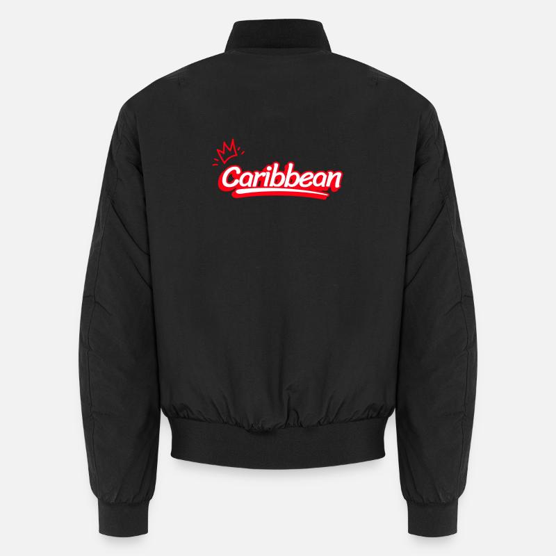 Caribbean in Red - Unisex Bomber Jacket - black
