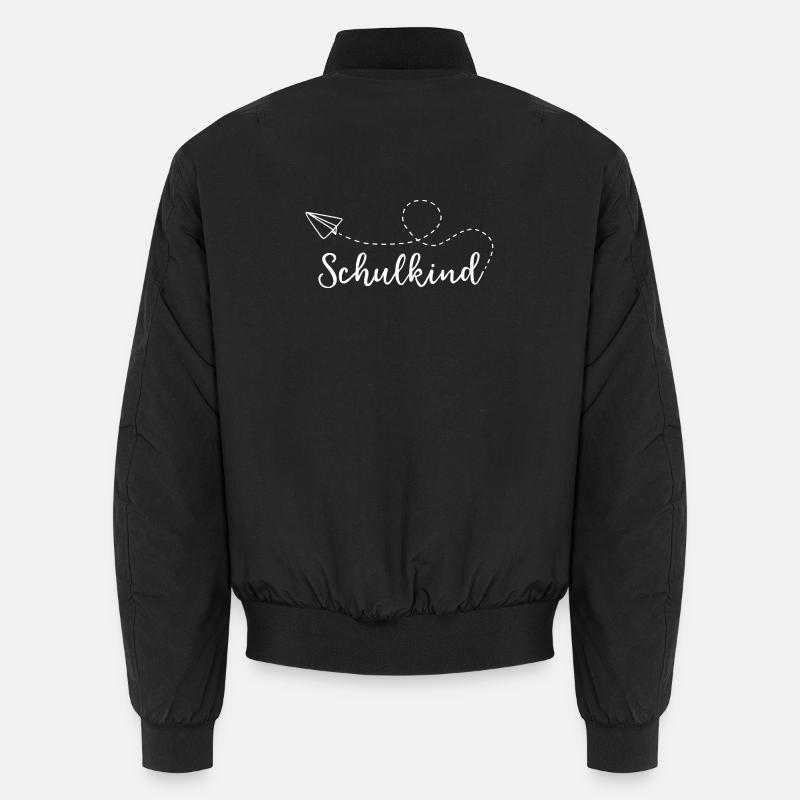 Schulkind - Papierflieger - Unisex Bomberjacke - Schwarz