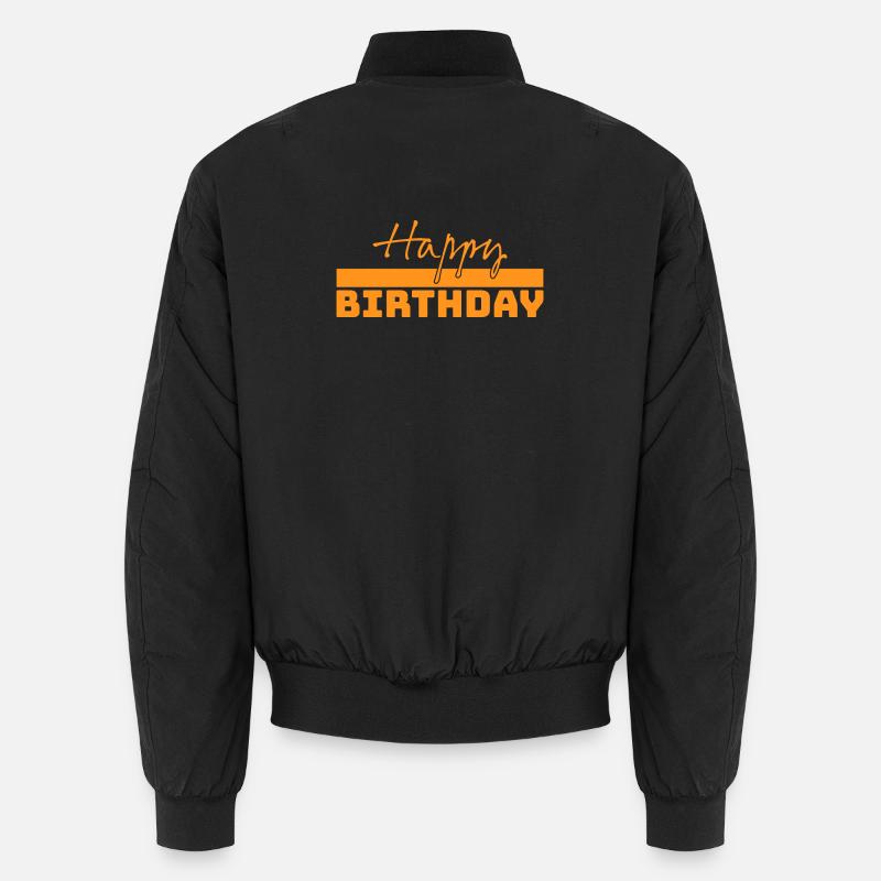 Tshirt joyeux anniversaire - Bomber unisexe - noir