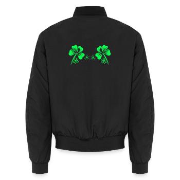 Soutien-gorge St Patrick’s Day Shamrock Soutien-gorge Bikini - Bomber unisexe - noir - Dos - AI Model Male 185 light (185cm)