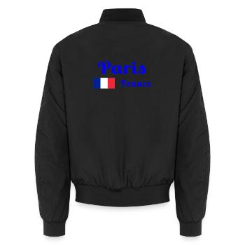 Paris Frankreich - Stilvolle Drucke - Unisex Bomberjacke - Schwarz - Hinten - AI Model Male 185 light (185cm)
