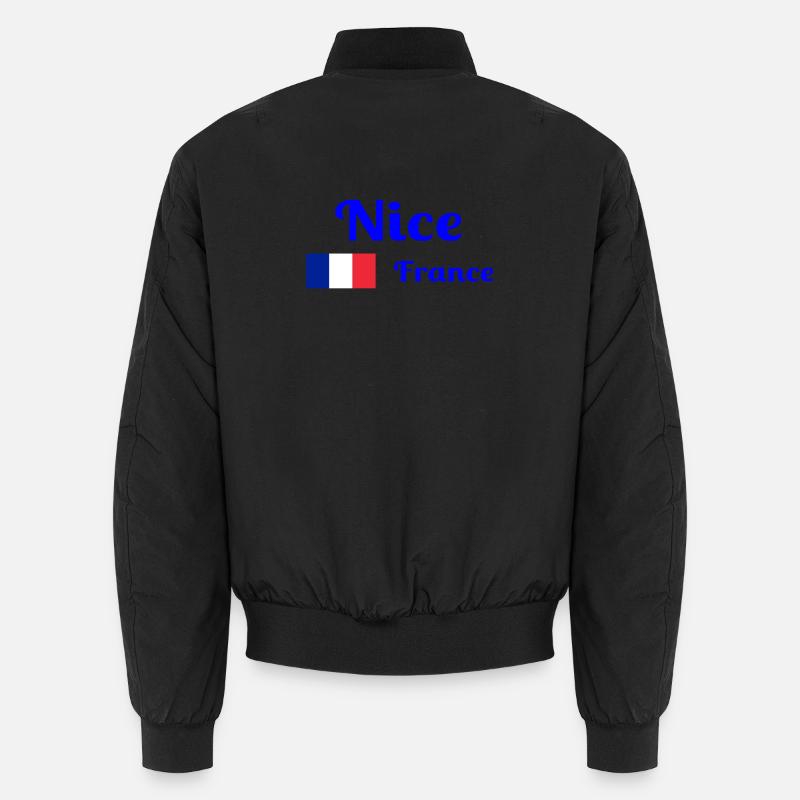 Nice France- Stylish prints - Unisex Bomber Jacket - black