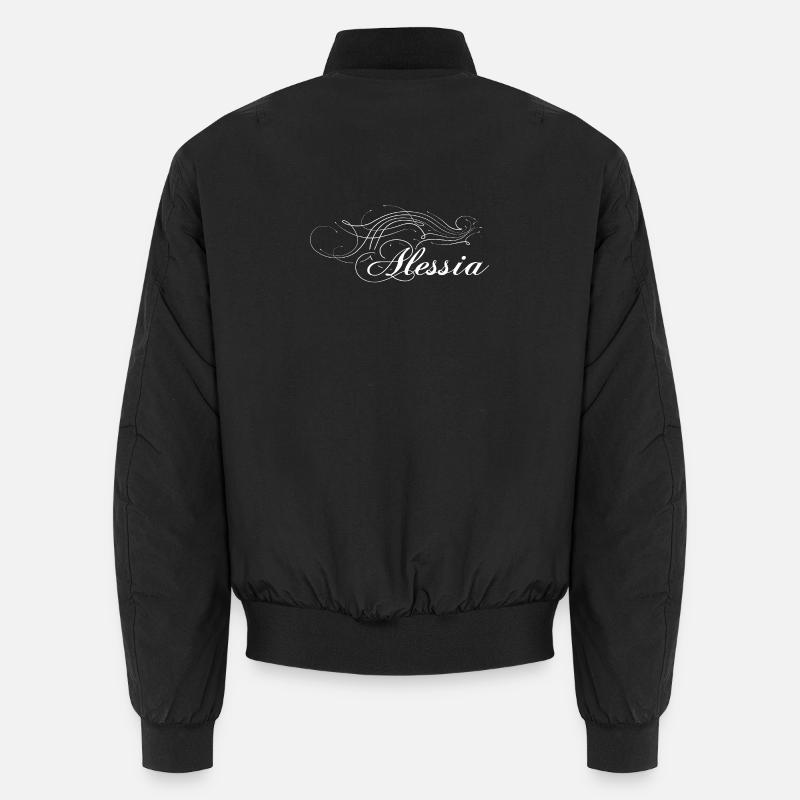 Alessia verziert weiss - Unisex Bomberjacke - Schwarz