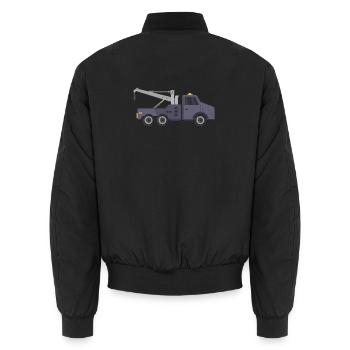 Abschleppwagen - Unisex Bomberjacke - Schwarz - Hinten - AI Model Male 185 light (185cm)
