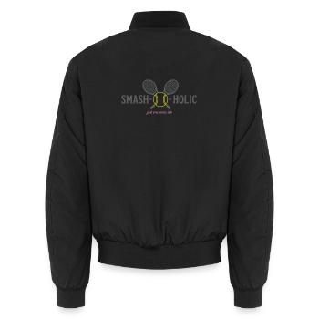 Sweat à capuche, chaussettes, oreiller Tennis SMASH-o-Holic - Bomber unisexe - noir - Dos - AI Model Male 185 light (185cm)