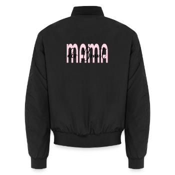 Wedding Mom of the Bride - Unisex Bomber Jacket - black - Back - AI Model Male 185 light (185cm)
