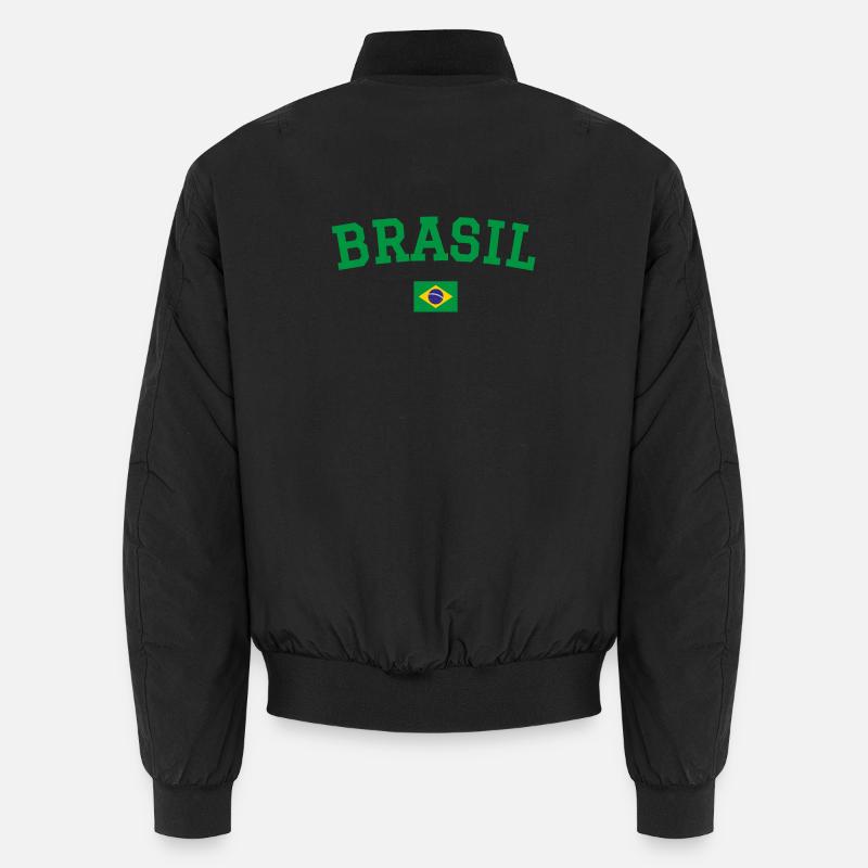 Drapeau du Brésil Conception Vert Bomber unisexe