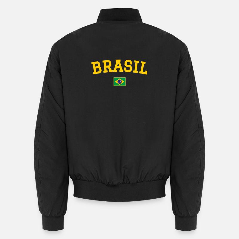 Drapeau du Brésil jaune Bomber unisexe