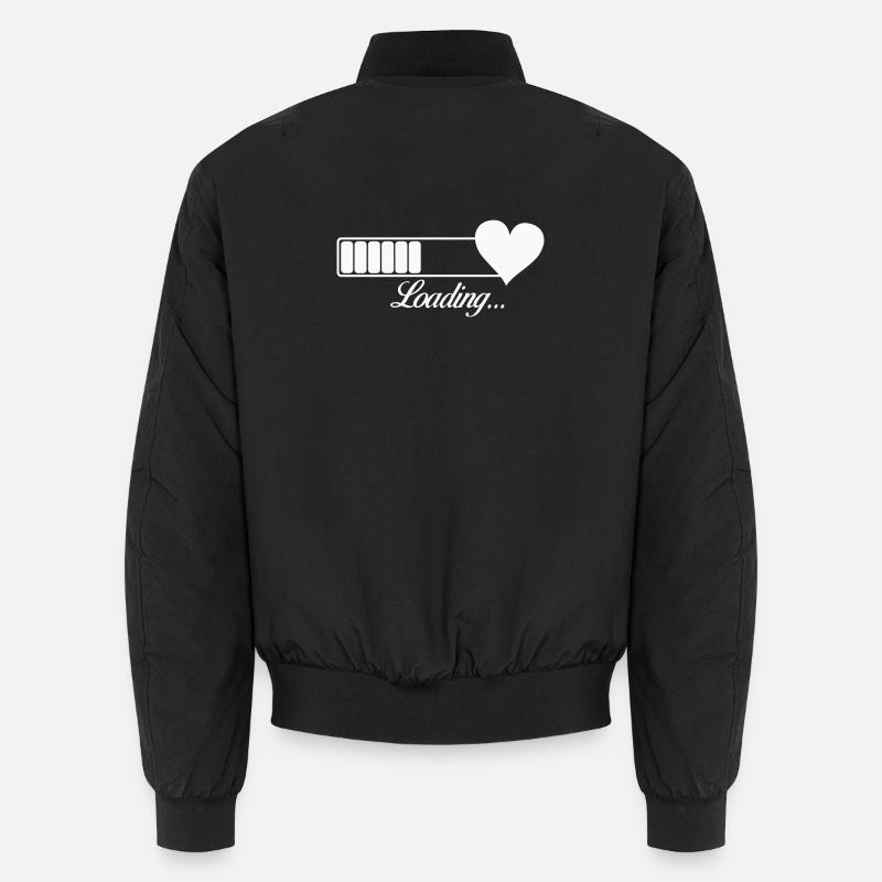 Herz-Loading Fortschritt - Unisex Bomberjacke - Schwarz