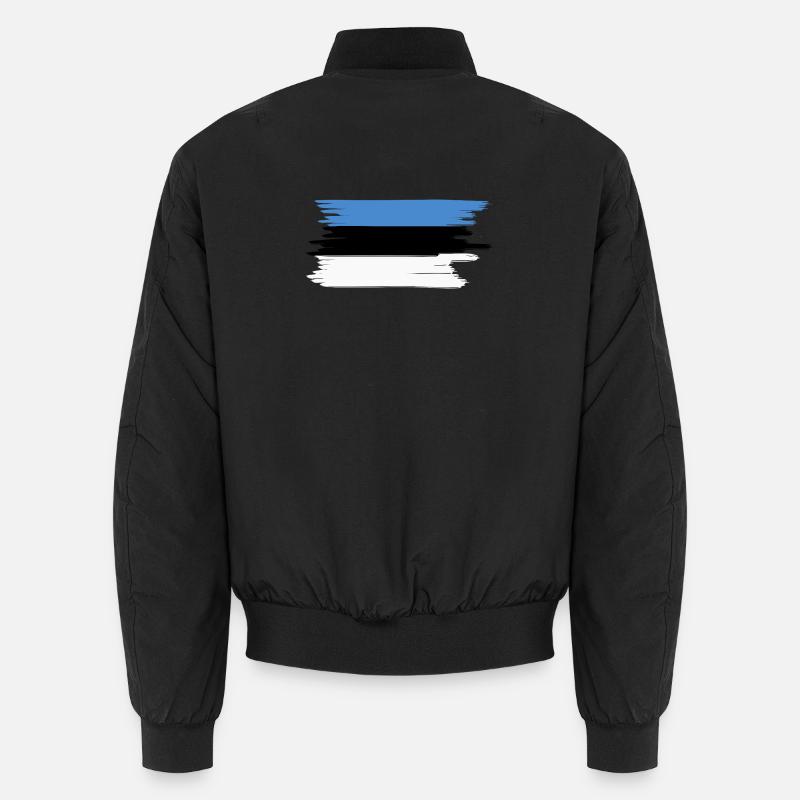 Drapeau estonien - Bomber unisexe - noir