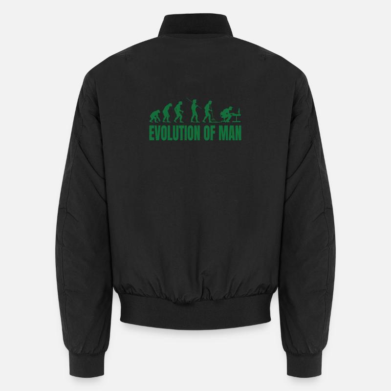Evolution of Man Programmer IT - Unisex Bomber Jacket - black