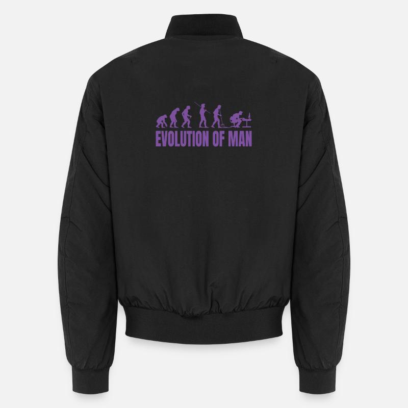 Programmierer Computerfreak Evolution Retro - Unisex Bomberjacke - Schwarz