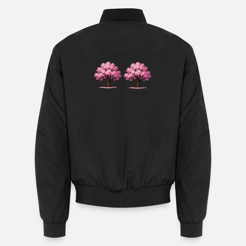 Kirschblüten Baumkunst - Unisex Bomberjacke - Schwarz