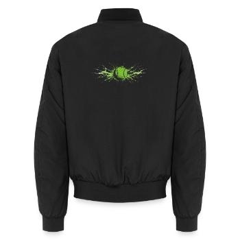 Tennis - Bomber unisexe - noir - Dos - AI Model Male 185 light (185cm)