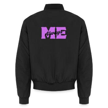 Immer Ich – Sei du selbst - Unisex Bomberjacke - Schwarz - Hinten - AI Model Male 185 light (185cm)
