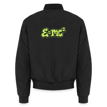 Einstein Formula Graffiti - Unisex Bomber Jacket - black - Back - AI Model Male 185 light (185cm)