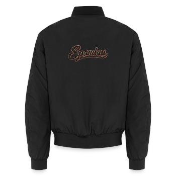 Spandau - Vintage Slogan - Berlin - Bezirk - Unisex Bomberjacke - Schwarz - Hinten - AI Model Male 185 light (185cm)
