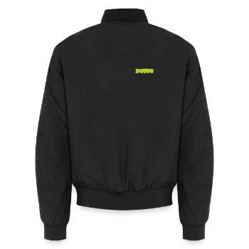 Angelkescher Netz Grafik - Unisex Bomberjacke - Schwarz - Hinten - AI Model Male 185 light (185cm)
