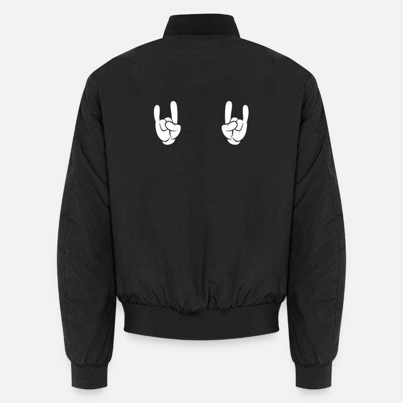 rocking hands metal - Unisex Bomberjacke - Schwarz