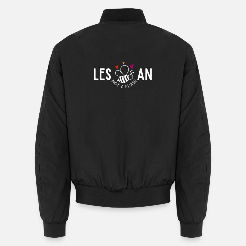 Les Bee An,Lesbian funny pride - Unisex Bomber Jacket - black