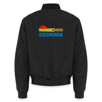 heid moi ned an moang denga oafoch a boa eischenga - Bomber unisexe - noir - Dos - AI Model Male 185 light (185cm)
