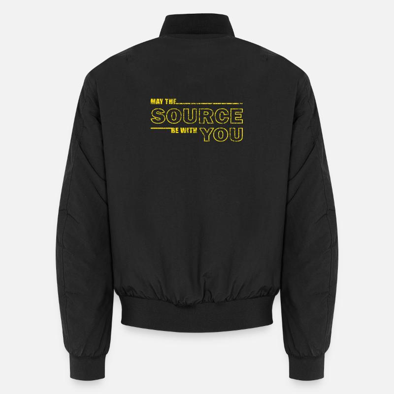 Möge die Quelle bei dir sein – Geek Tee Unisex Bomberjacke