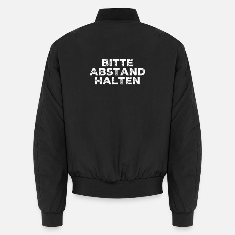 Bitte Abstand halten - Unisex Bomberjacke - Schwarz