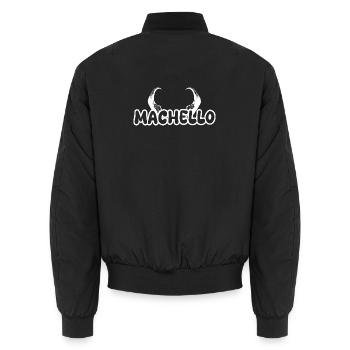 Machello - Bomber unisexe - noir - Dos - AI Model Male 185 light (185cm)