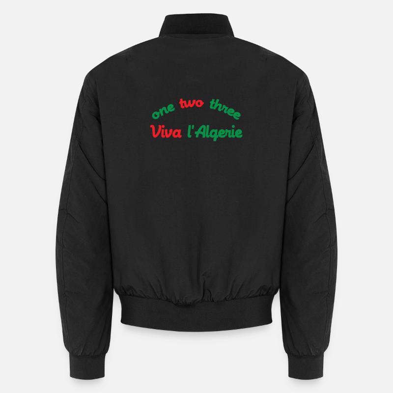 One two three Viva l'Algérie - Unisex Bomber Jacket - black