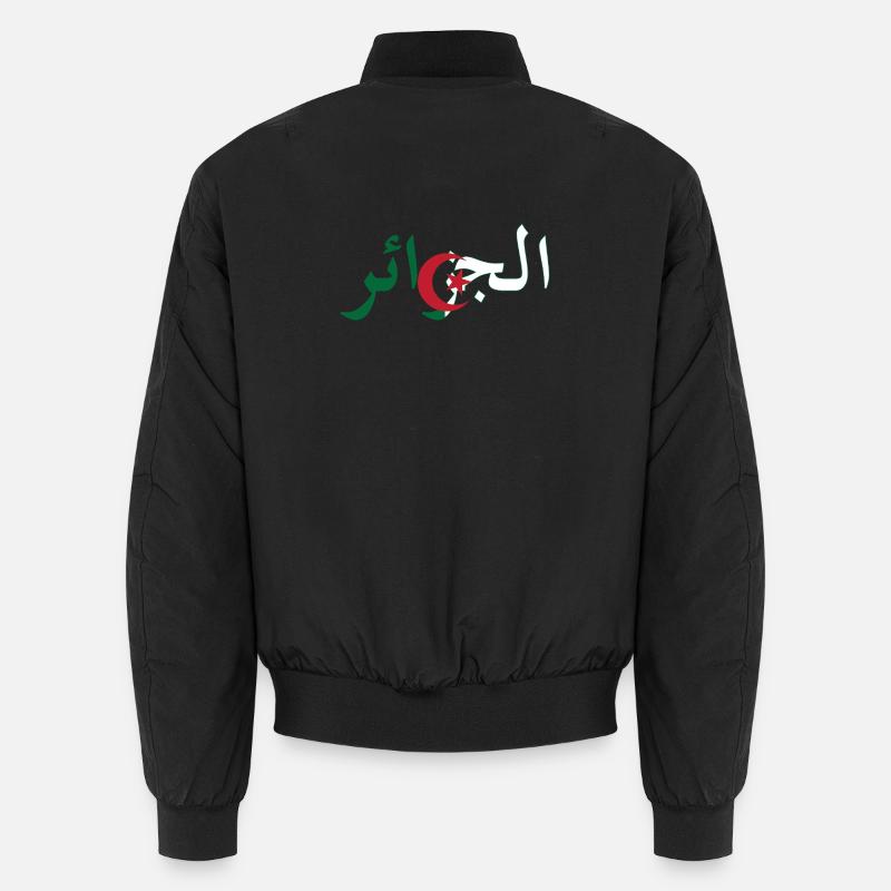 Algerian flag - Unisex Bomber Jacket - black