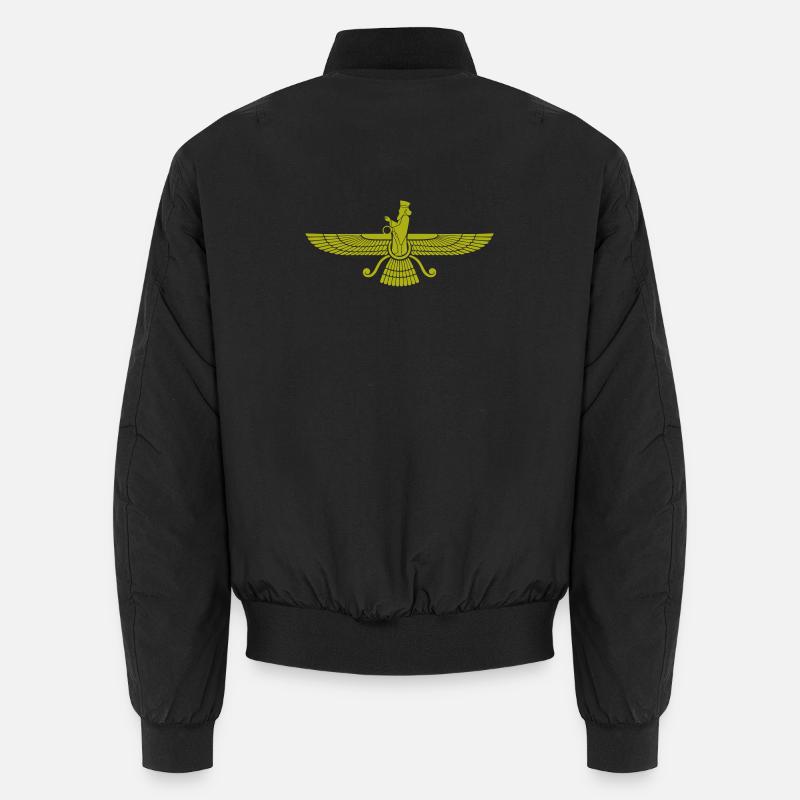 Faravahar Wing Symbol Iran Persia - Unisex Bomber Jacket - black