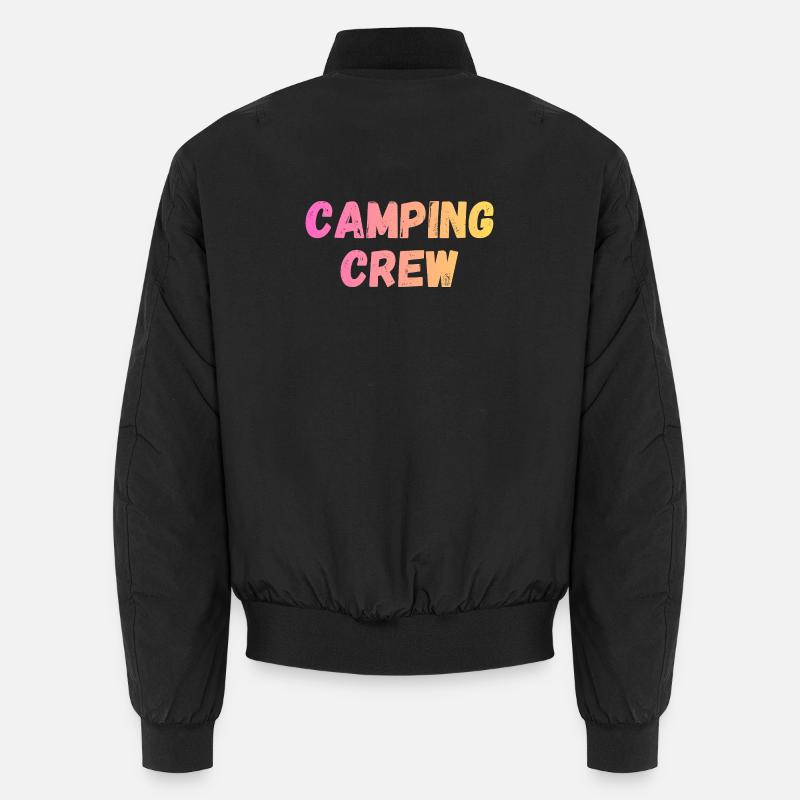 Camping Crew - Unisex Bomber Jacket - black
