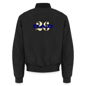 Dad 26 Baby Dad Father's Day Gift Dad 2026 - Unisex Bomber Jacket - black - Back - AI Model Male 185 light (185cm)