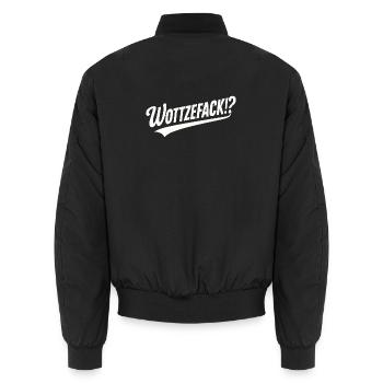 Wottzefack Humor Spruch Lustig Witzig Geschenkidee - Unisex Bomberjacke - Schwarz - Hinten - AI Model Male 185 light (185cm)