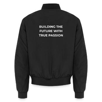 Welder True Passion - Unisex Bomber Jacket - black - Back - AI Model Male 185 light (185cm)