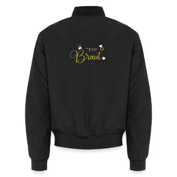 Team Braut - Unisex Bomberjacke - Schwarz - Hinten - AI Model Male 185 light (185cm)
