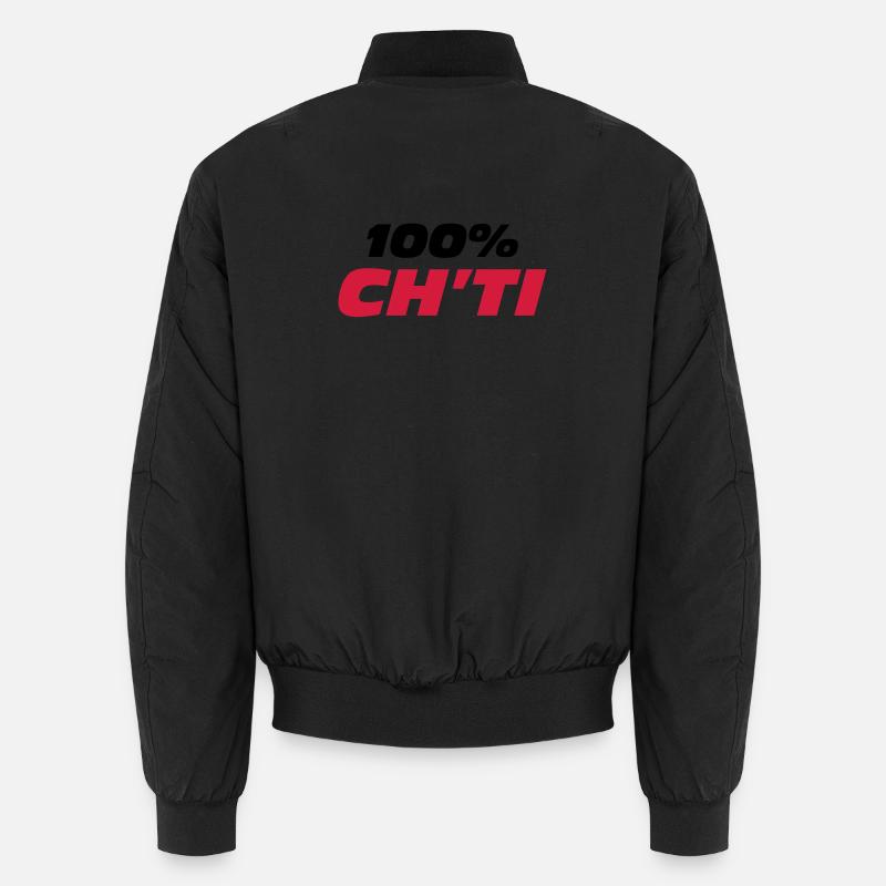 100% Ch'ti - Unisex Bomberjacke - Schwarz