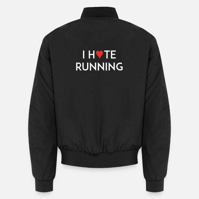 I Love/Hate Running - Unisex Bomber Jacket - black