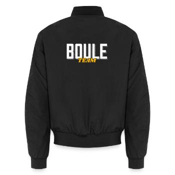 Boule Team Boulekugeln pour Bouler et Pétanque - Bomber unisexe - noir - Dos - AI Model Male 185 light (185cm)