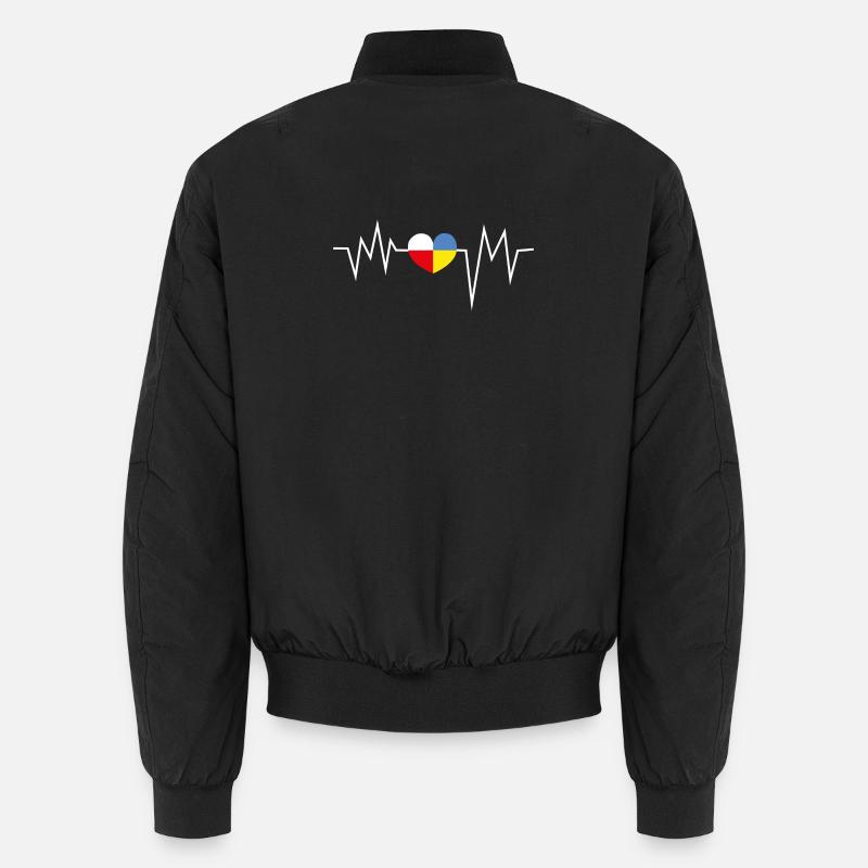 Heartbeat Pologne Ukraine Bomber unisexe