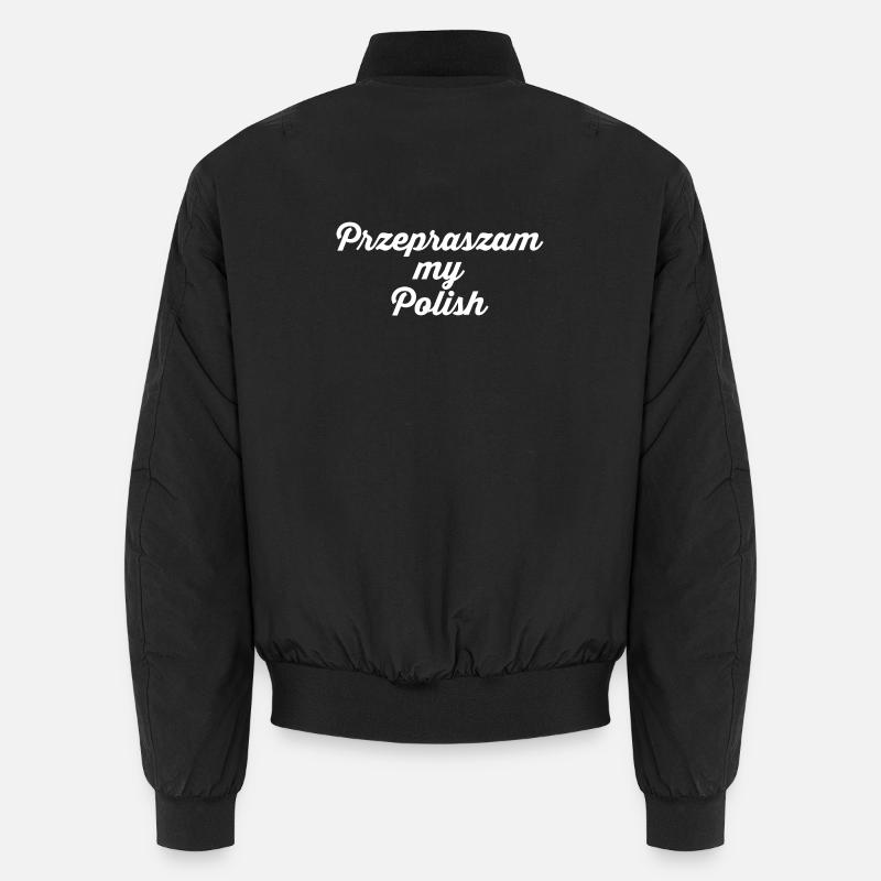 Poland Language Polnisch - Unisex Bomberjacke - Schwarz