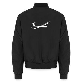 Segelflieger Freiheit - Unisex Bomberjacke - Schwarz - Hinten - AI Model Male 185 light (185cm)